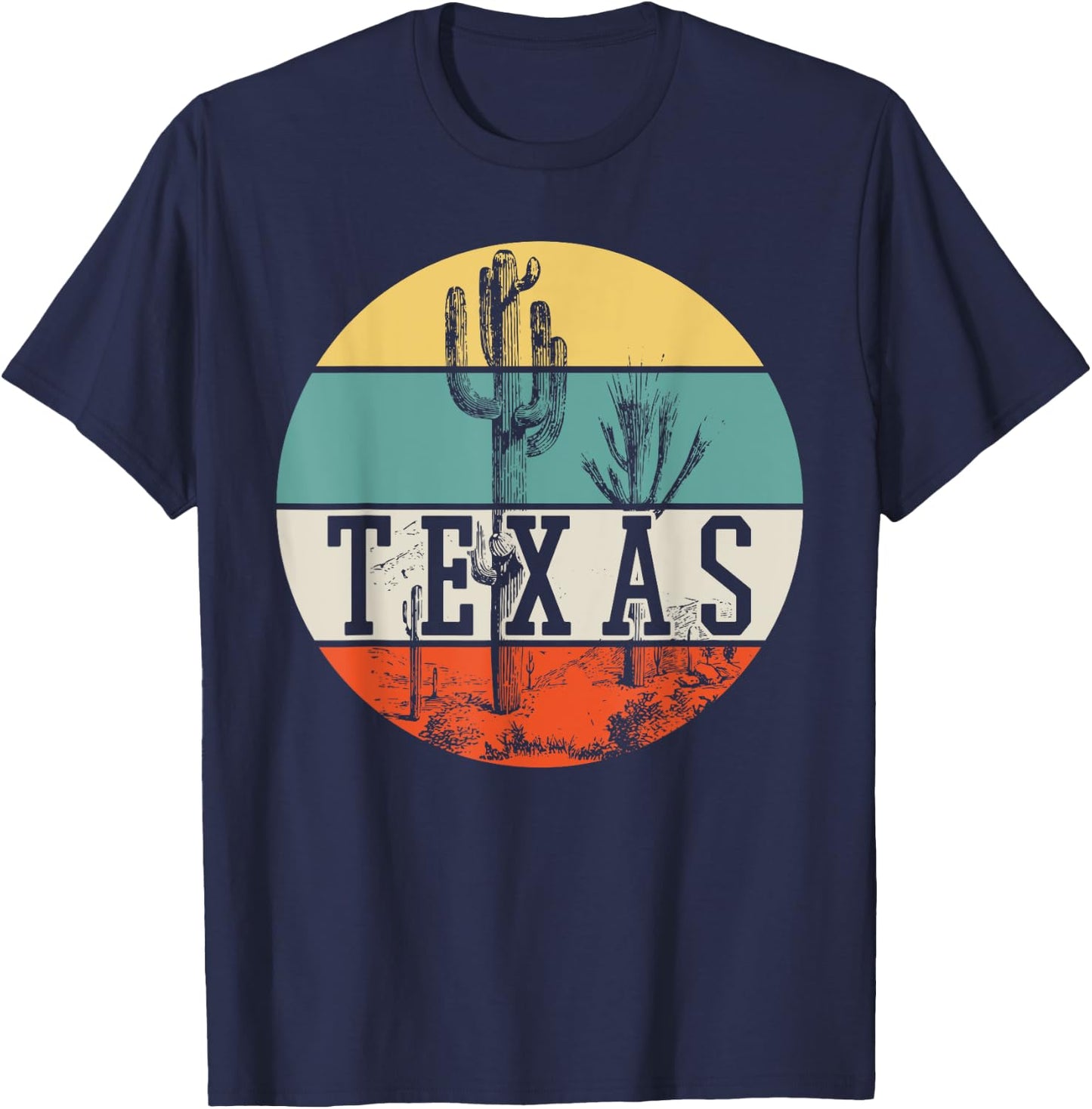 Texas Shirt US Country State Souvenir Retro T-Shirt - T-Shirt | Navy