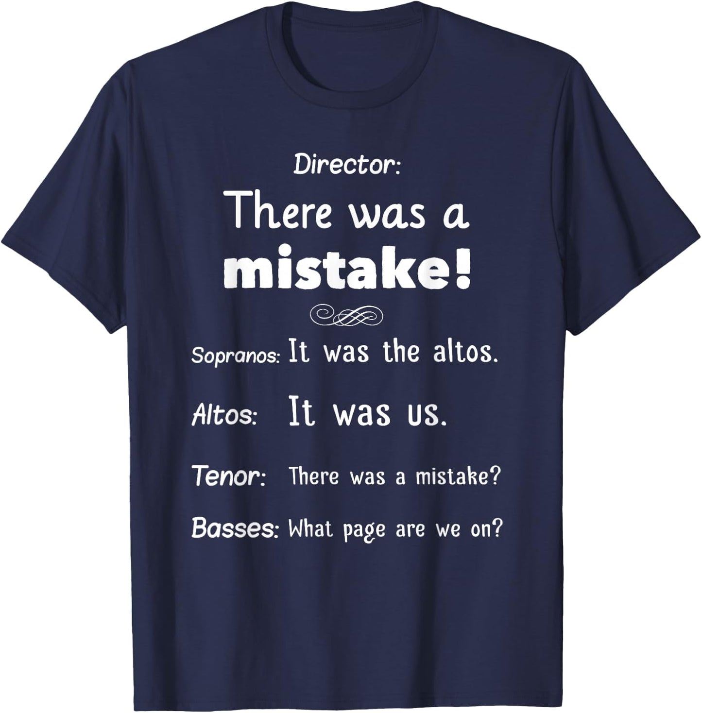 Funny Choir Director Soprano Alto Tenor Bass T-Shirt - T-Shirt | Navy