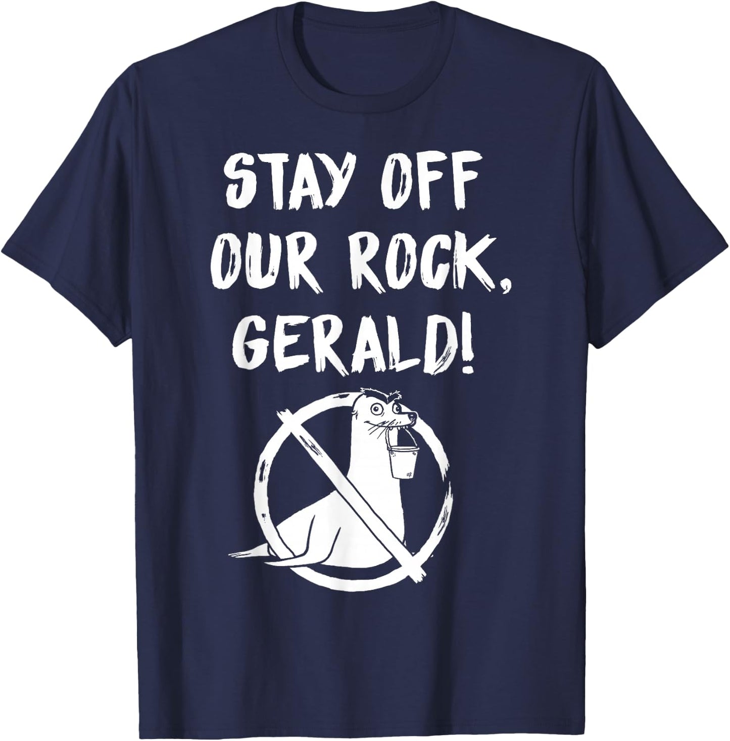 Disney Pixar Finding Dory Gerald Stay Off Our Rock T-Shirt - T-Shirt | Navy