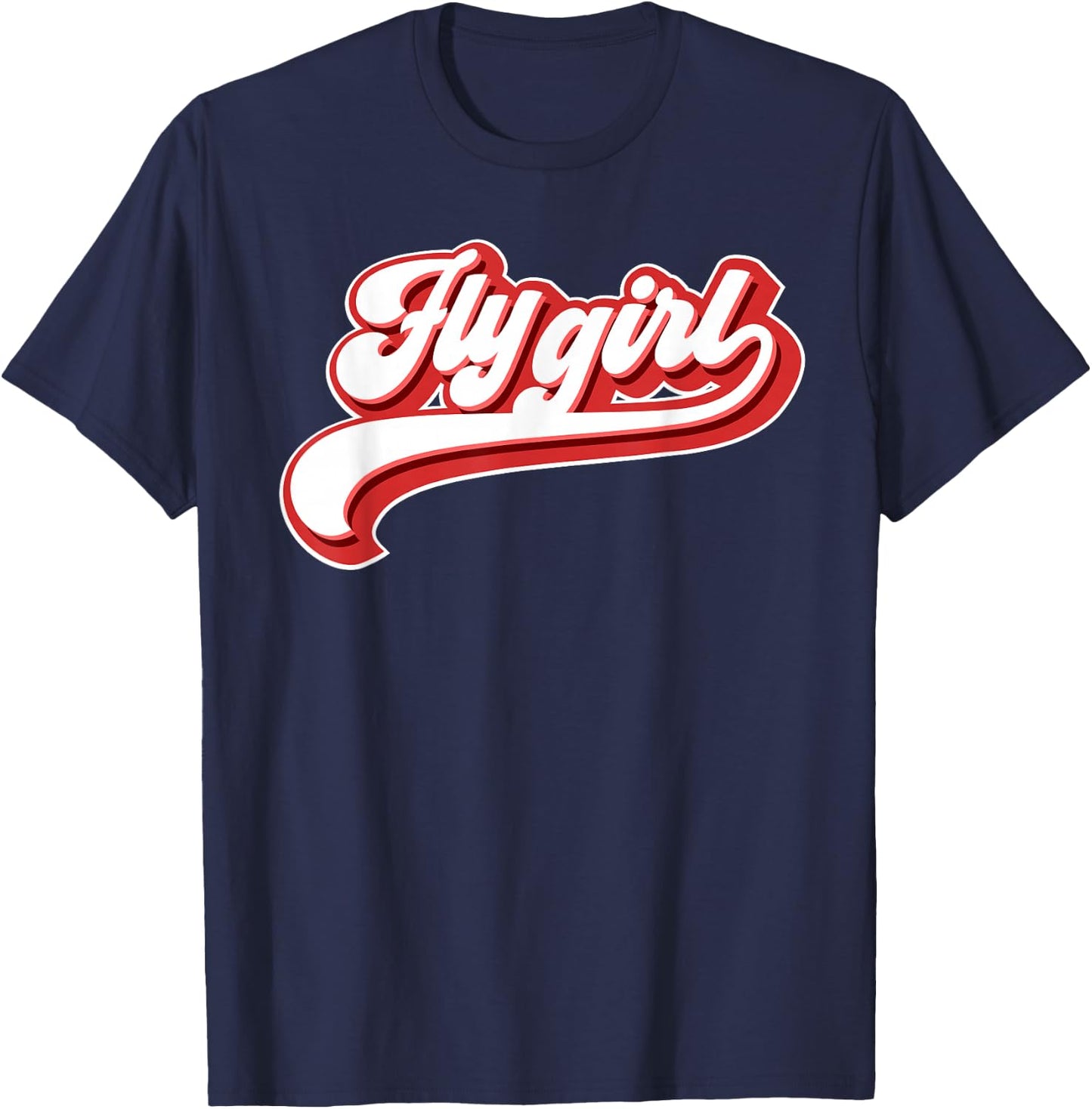 Fly Girl 80s 90s Old School Hip Hop T-Shirt - T-Shirt | Navy