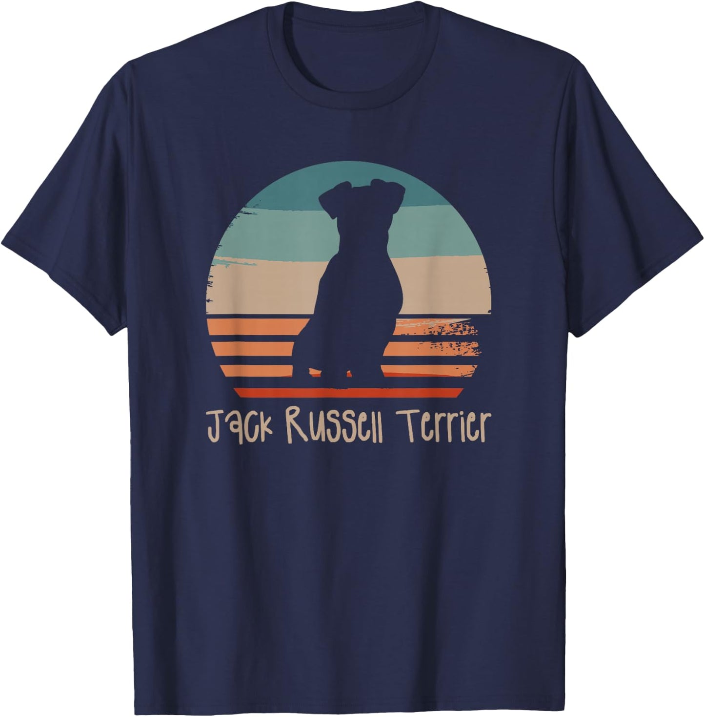 Vintage Retro Jack Russell Terrier Dog Lover T-Shirt - T-Shirt | Navy