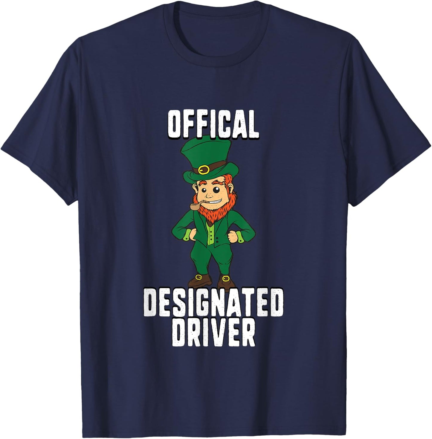 Funny Official Designated Driver St Patricks Day T-Shirt - T-Shirt | Navy