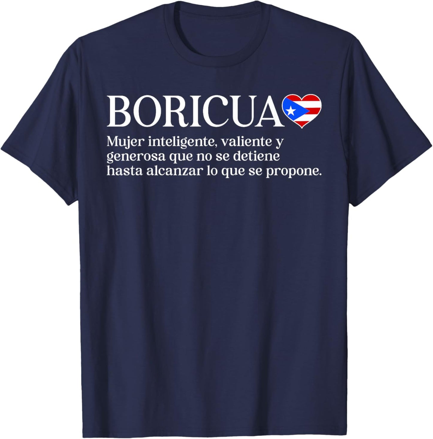 Boricua Definition Puerto Rico Woman Puerto Rican Girl T-Shirt - T-Shirt | Navy