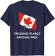 Thousand Island Ontario Canada Splatter Flag Trip Vacation T-Shirt - T-Shirt | Navy