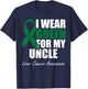 I Wear Green For My Uncle Liver Cancer Awareness T-Shirt - T-Shirt | Navy