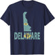 Vintage Delaware State I Love Delaware Home State T-Shirt - T-Shirt | Navy