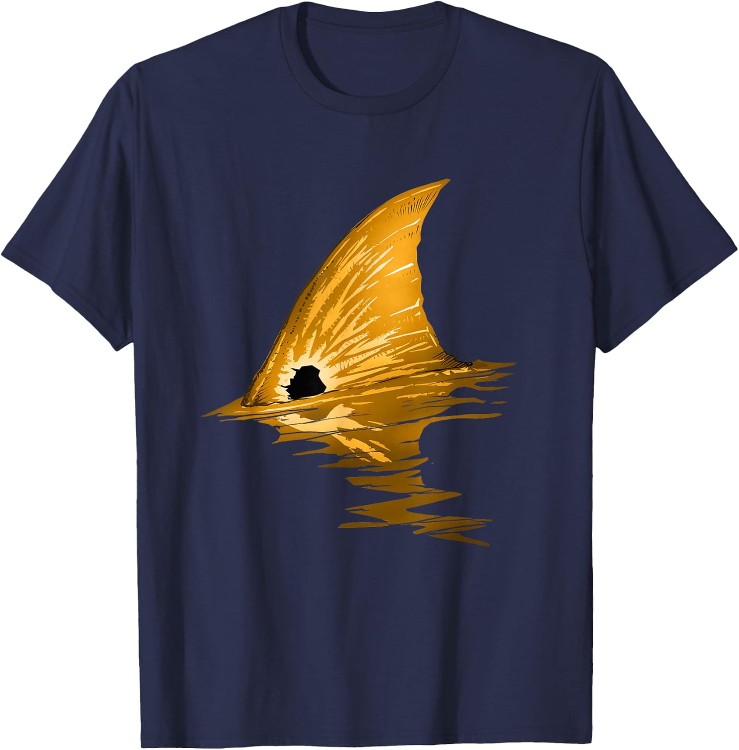 Tailing Redfish | Red Drum Fish Shirt T-Shirt - T-Shirt | Navy