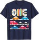 Cars Transportation Trucks 1st Birthday 1 Year Old Birthday T-Shirt - T-Shirt | Navy