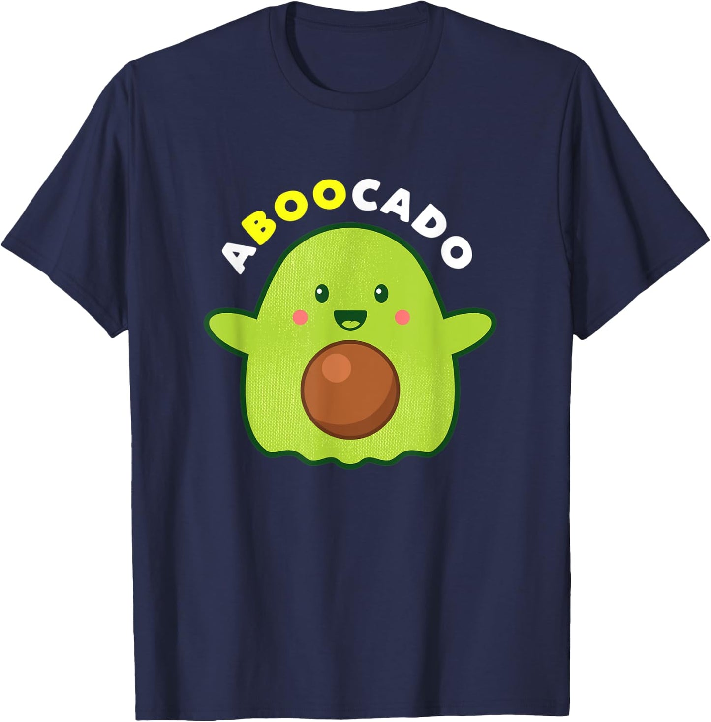 Cute Avocado Ghost A-Boo-Cado Halloween Costume T-Shirt - T-Shirt | Navy