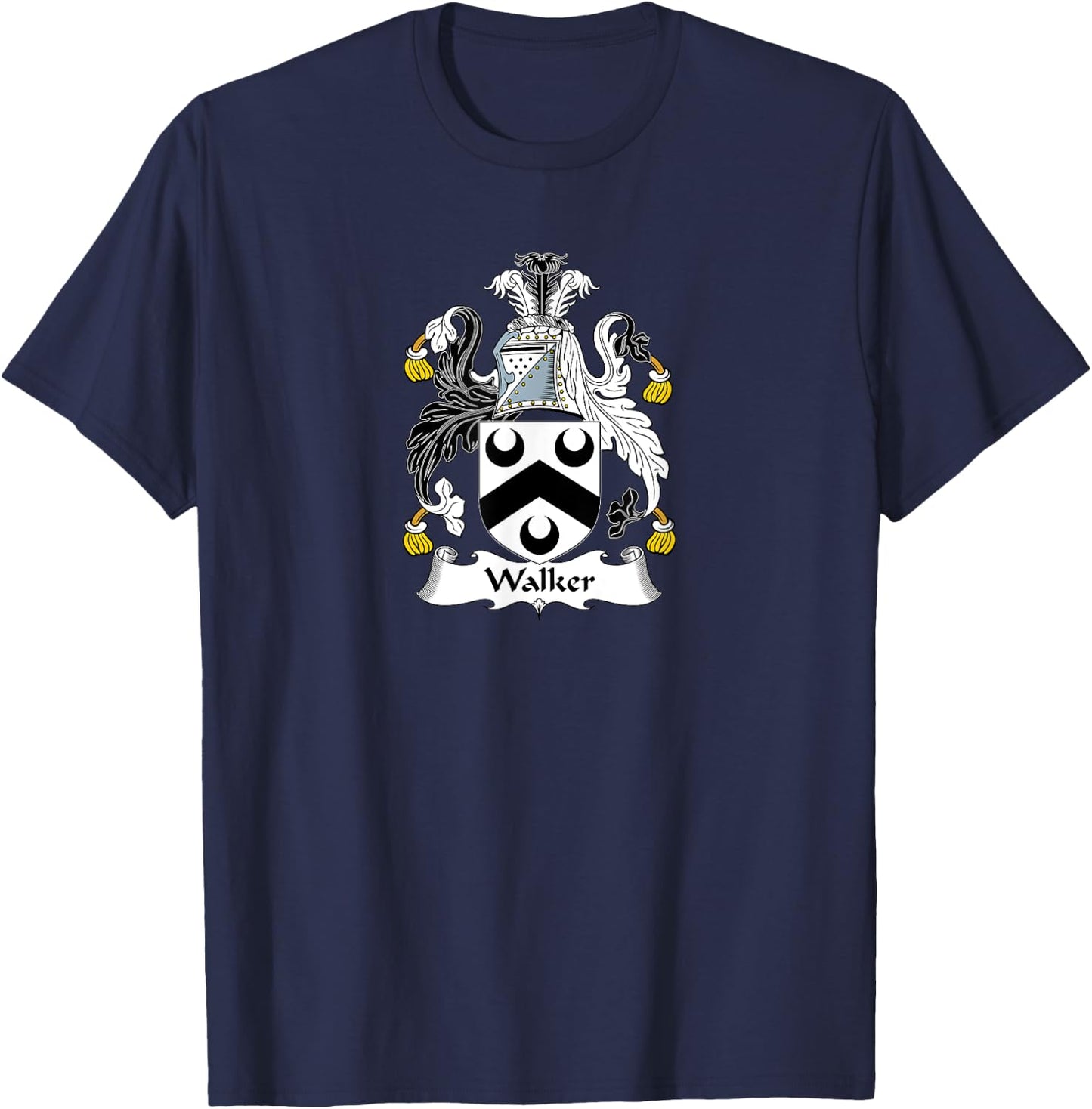 Walker Coat of Arms - Family Crest Shirt T-Shirt - T-Shirt | Navy
