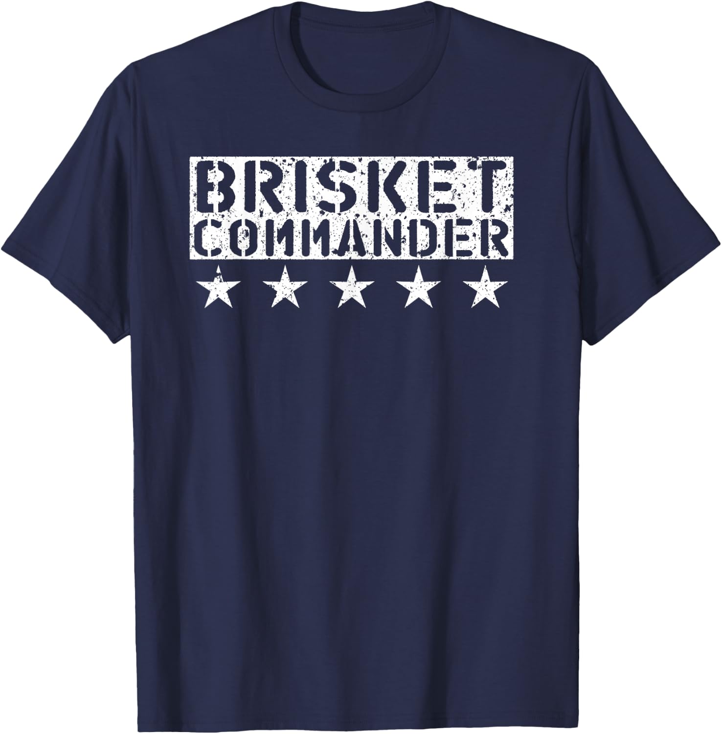 [BBQ DUDE] BRISKET COMMANDER BBQ Shirt T-Shirt - T-Shirt | Navy