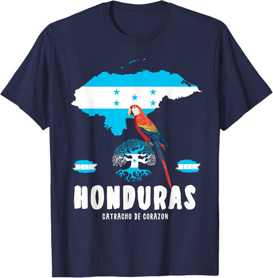 Honduras Roots Outfit Ideas & Honduran Flag T-Shirt - T-Shirt | Navy