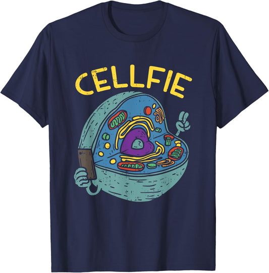 Cell Fie Funny Science Biology Teacher T Shirt T-Shirt - T-Shirt | Navy