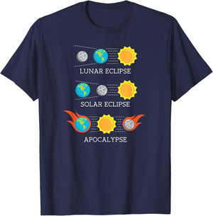 Total Solar Eclipse Funny Apocalypse Lunar Space shirt gift T-Shirt - T-Shirt | Navy