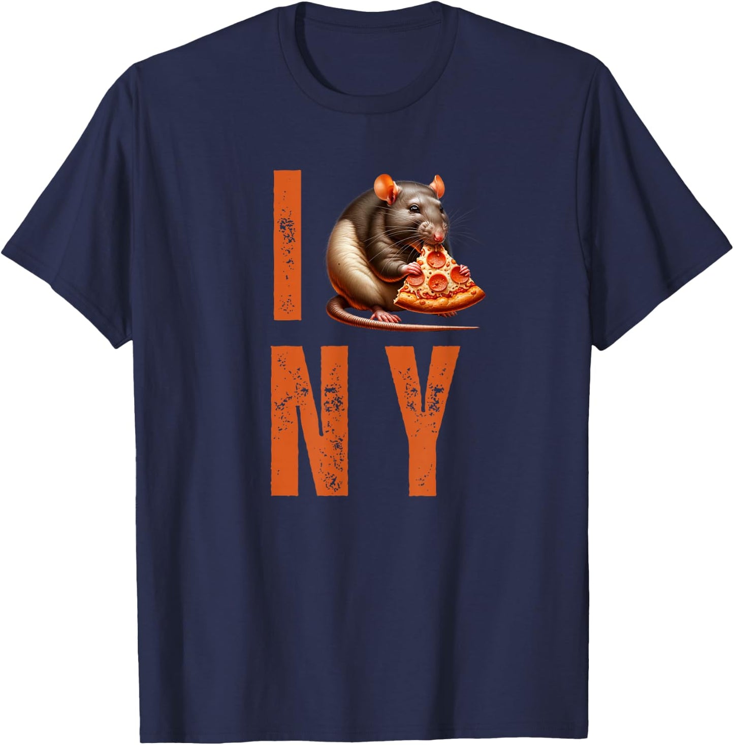 Pizza Rat I love New York T-Shirt - T-Shirt | Navy