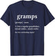 Grandpa Gift Gramps - Fathers Day Birthday Gift T-Shirt - T-Shirt | Navy