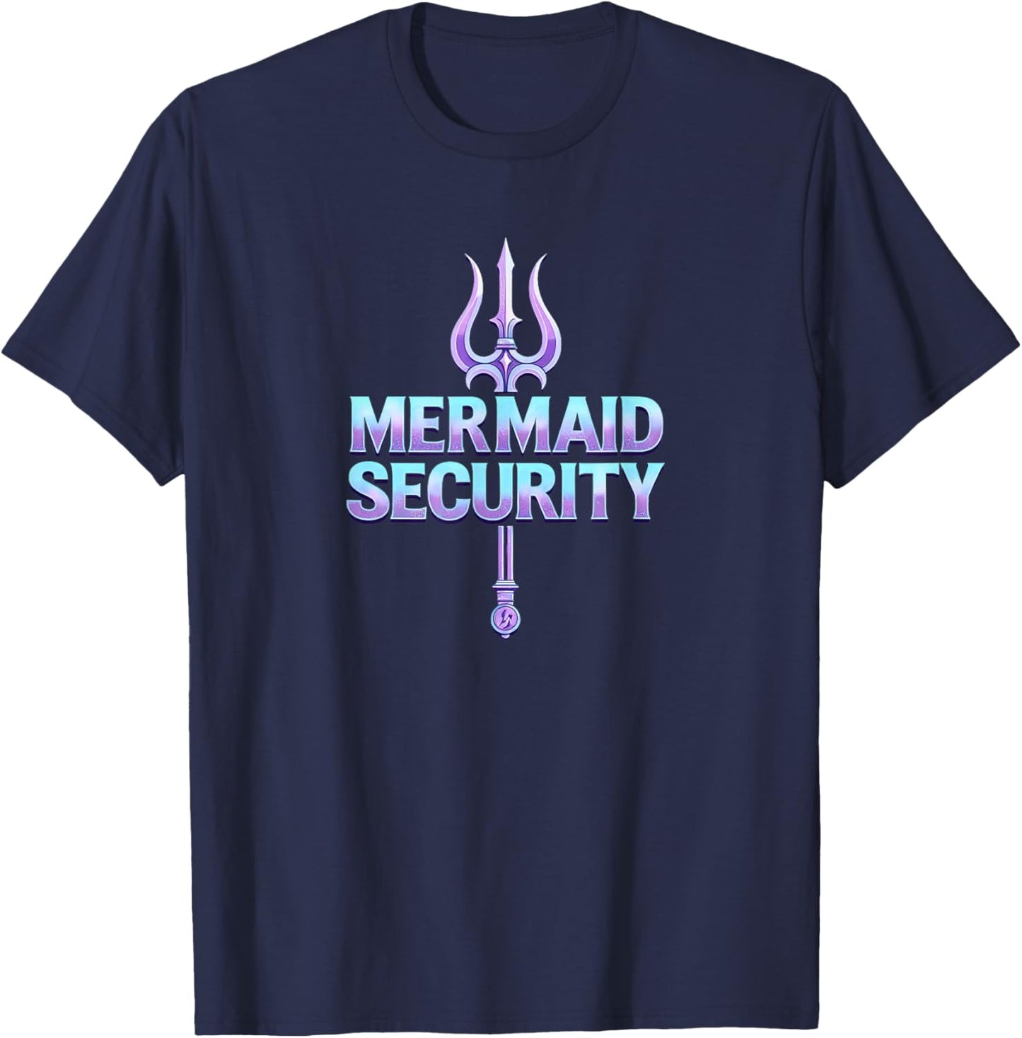 Daddy Dad Mermaid Security T-Shirt - T-Shirt | Navy