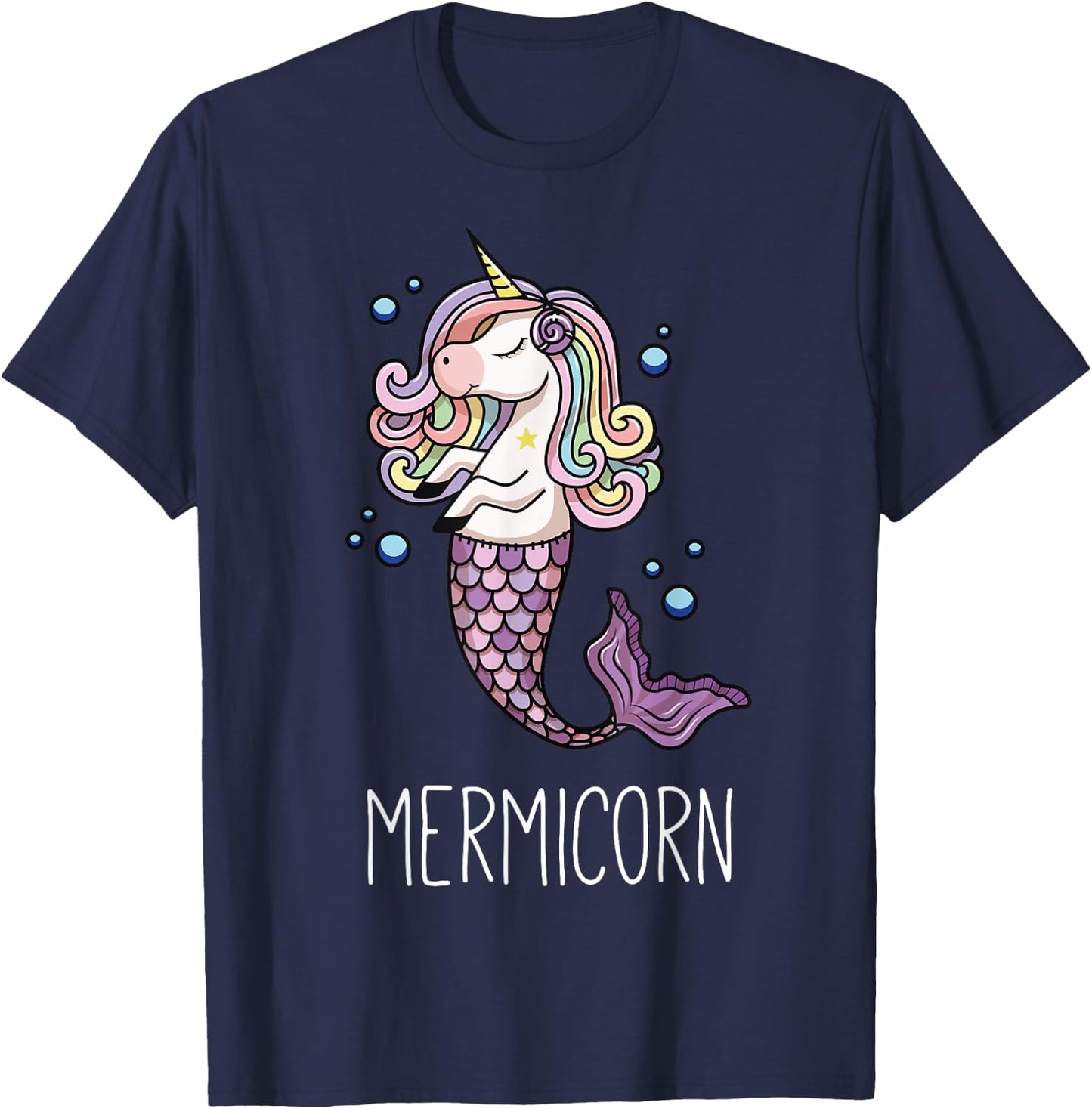 Mermicorn - Unicorn & Mermaid T-Shirt - T-Shirt | Navy