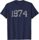 1974 Vintage Year B-Day T-Shirt - T-Shirt | Navy