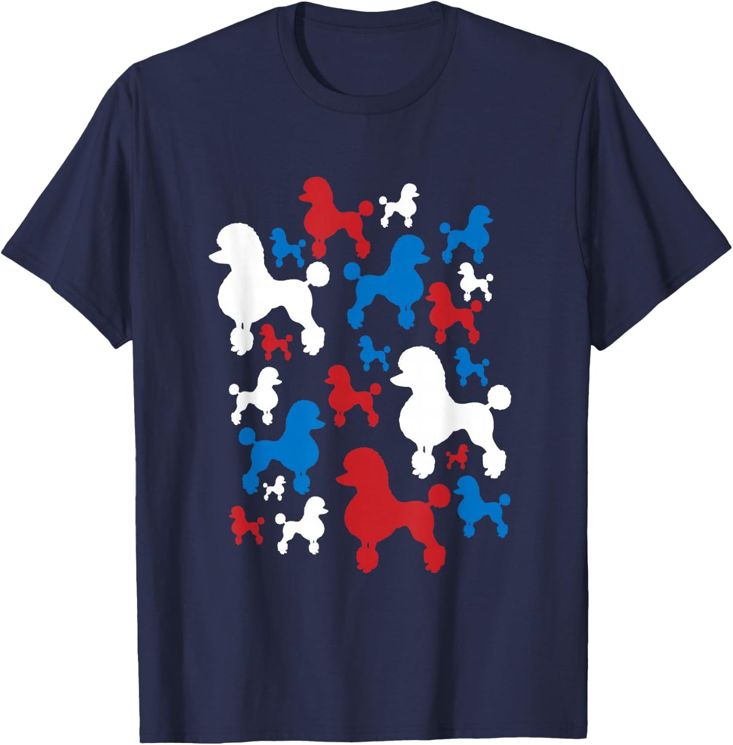 Poodle Patriotic 4th Of July Shirt T-Shirt - T-Shirt | Navy