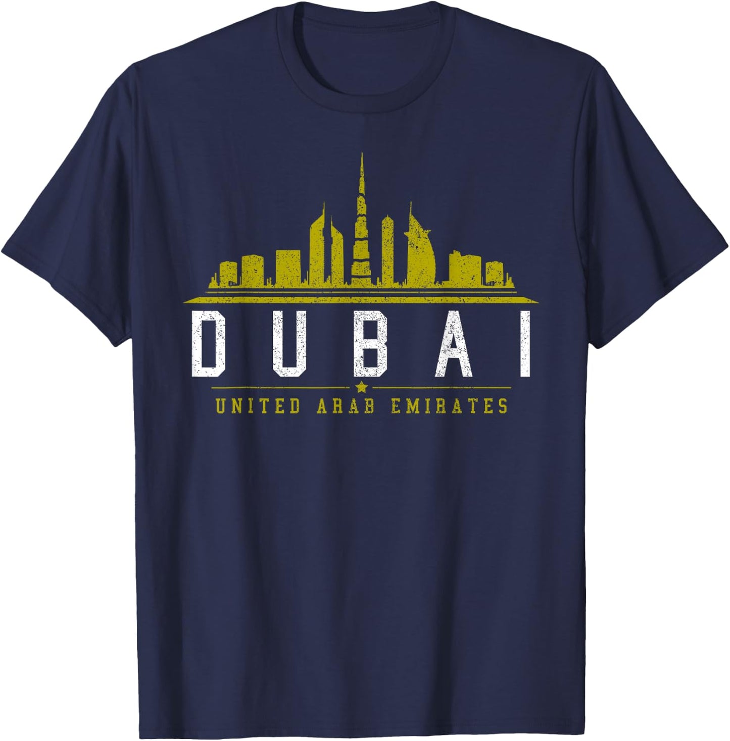 Dubai Shirt - Skyline United Arab Emirates UAE Gift T-Shirt - T-Shirt | Navy