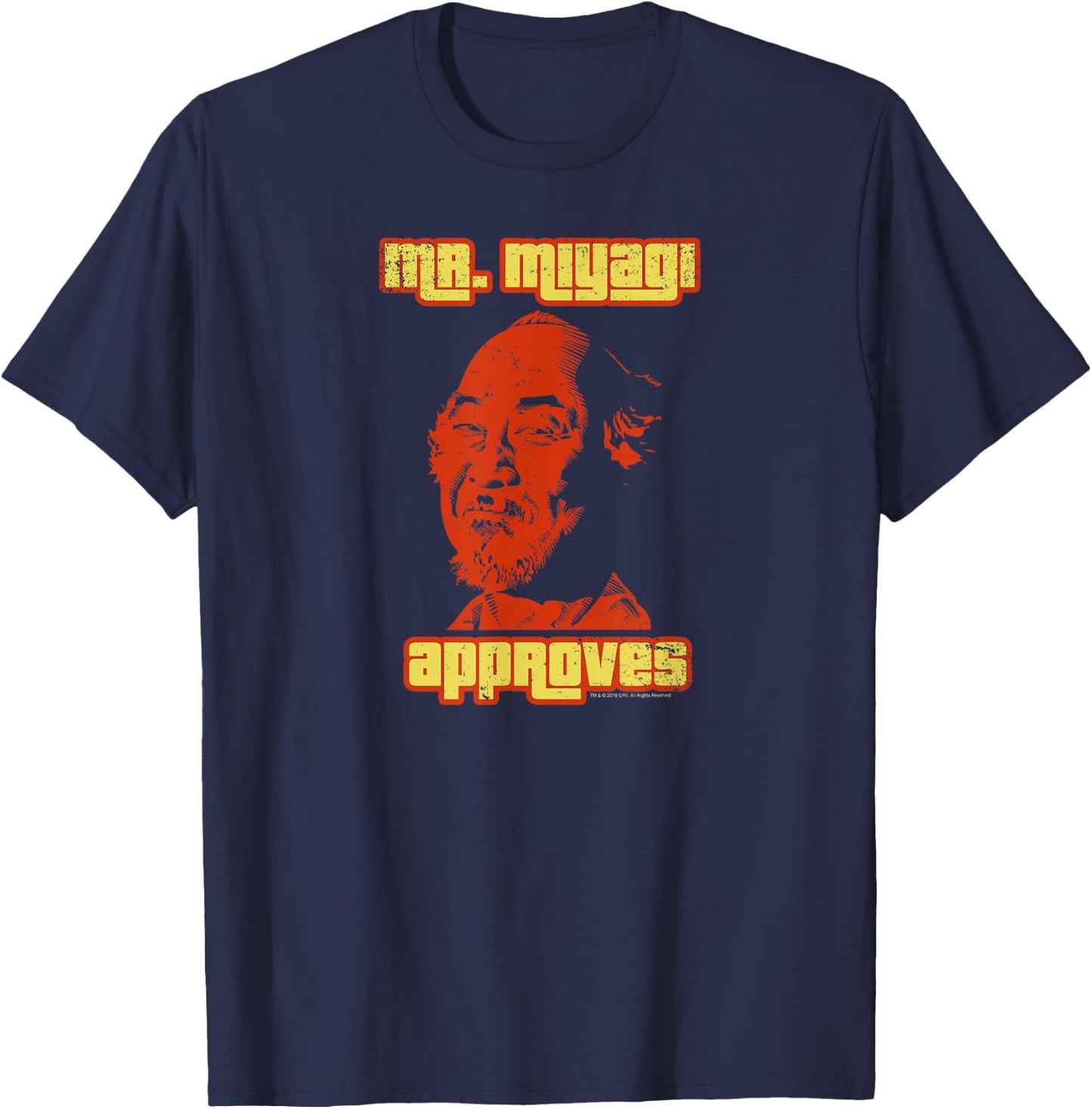 The Karate Kid Mr. Miyagi Approves Retro Movie T-Shirt - T-Shirt | Navy