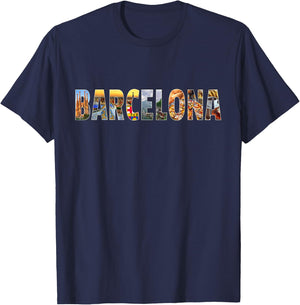 Barcelona Souvenir Spanish Vacation T Shirt Gift T-Shirt - T-Shirt | Navy