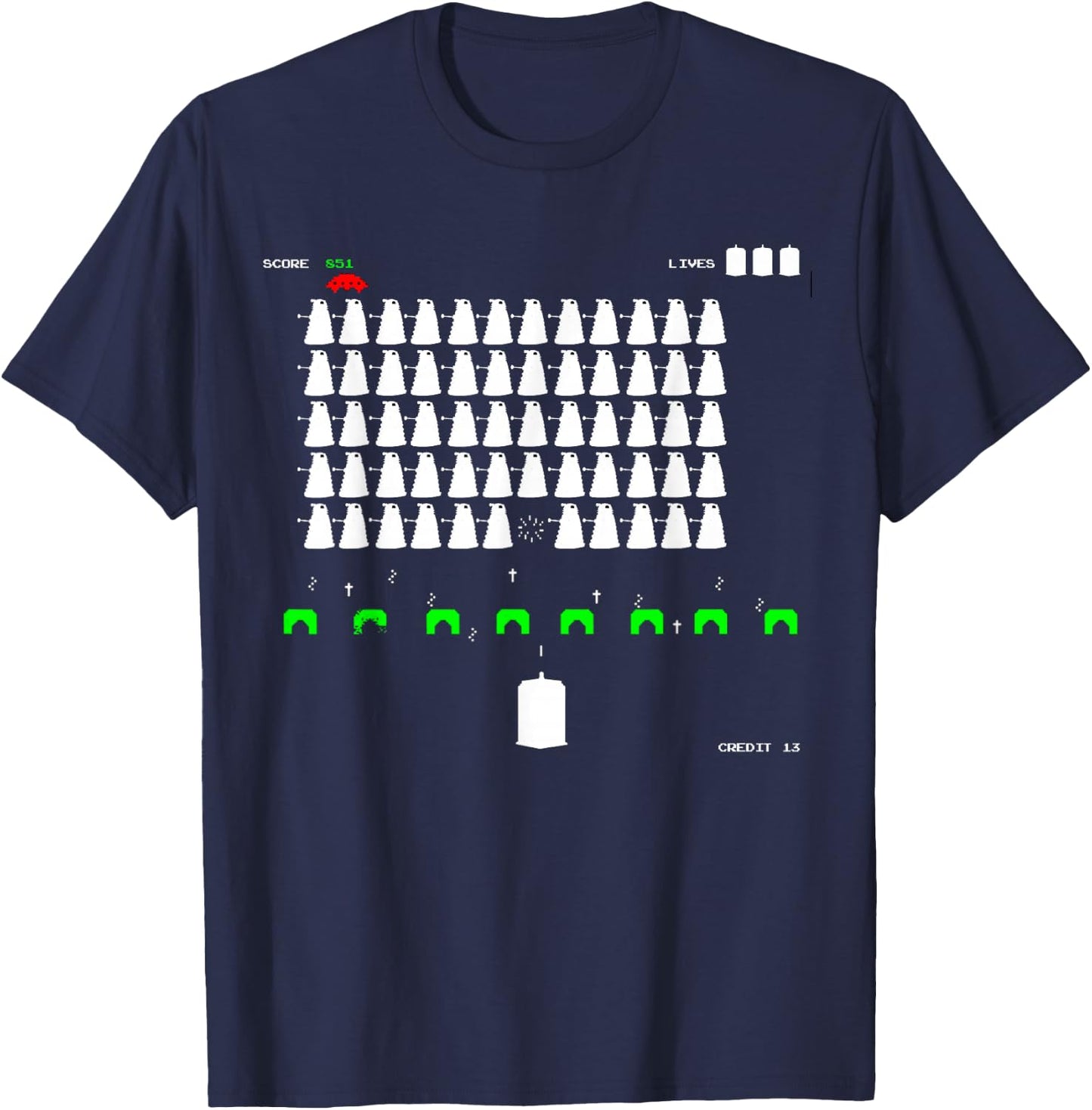 Dr. Invader Who? T-Shirt - T-Shirt | Navy