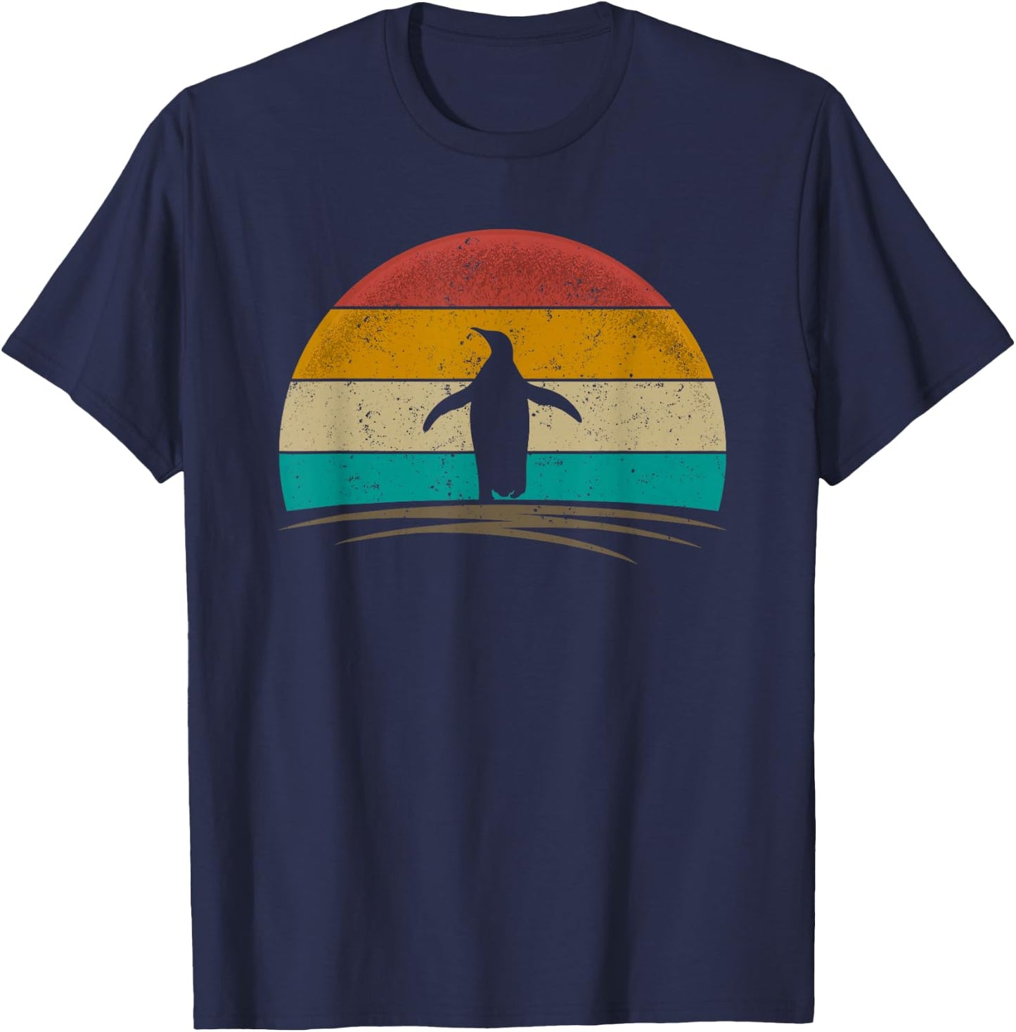 Penguin Shirt Vintage Penguin Bird Animal Penguin Lover T-Shirt - T-Shirt | Navy