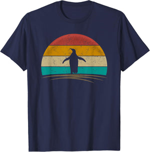 Penguin Shirt Vintage Penguin Bird Animal Penguin Lover T-Shirt - T-Shirt | Navy