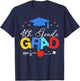 4th Grade Grad 2024 Gifts Boys Girls Graduation Cap, Gown T-Shirt - T-Shirt | Navy