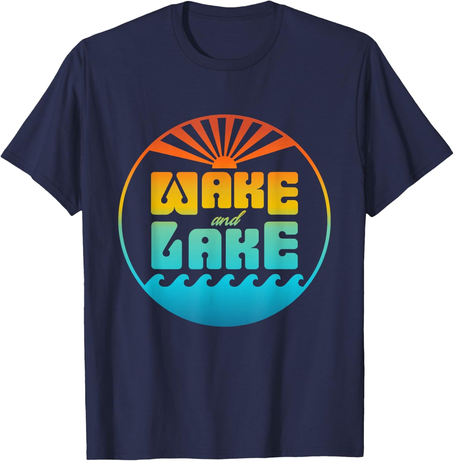 Wake and Lake T-Shirt - T-Shirt | Navy