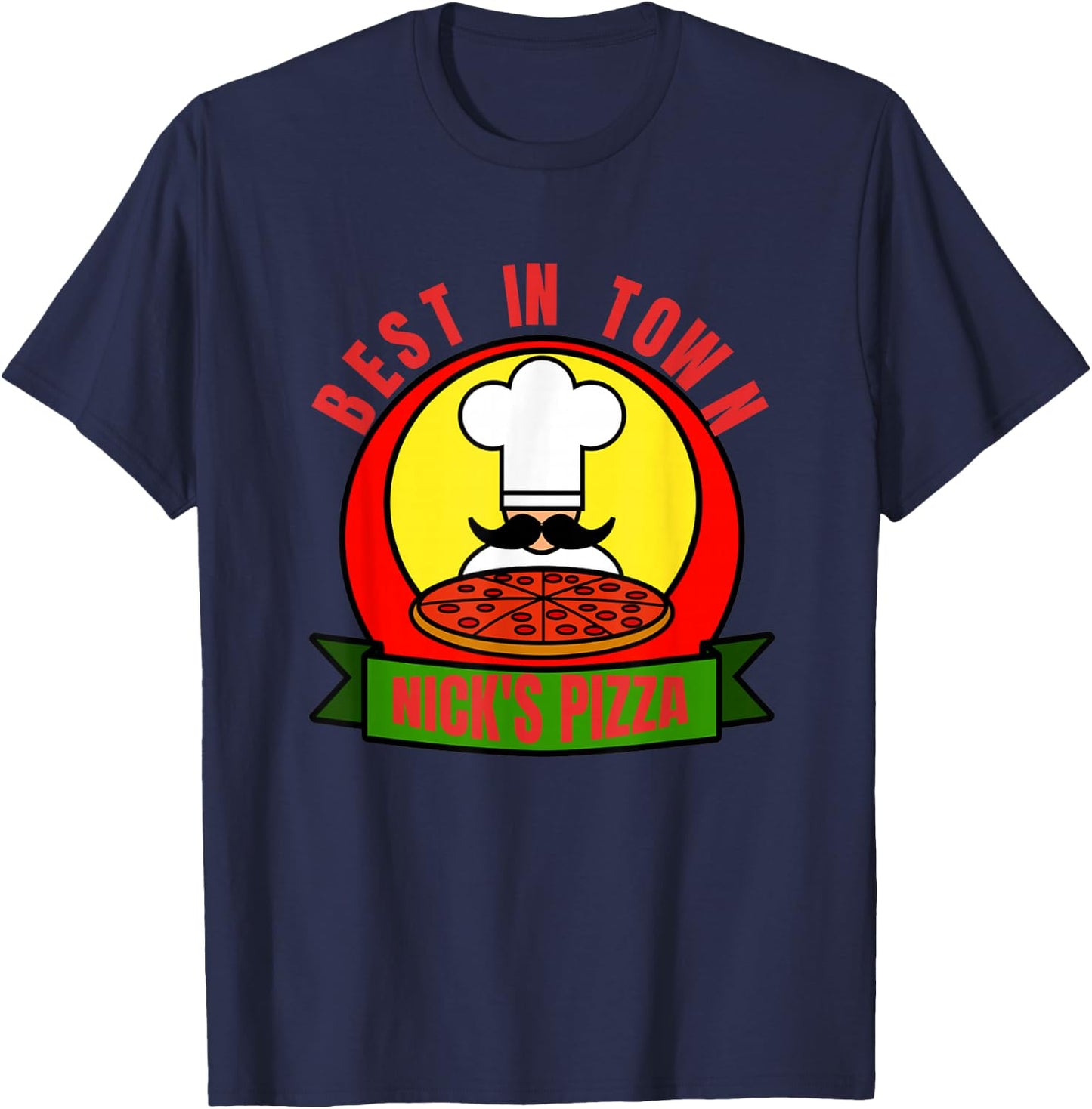 Nick's Pizza - Awesome Restaurant - employee T-Shirt - T-Shirt | Navy