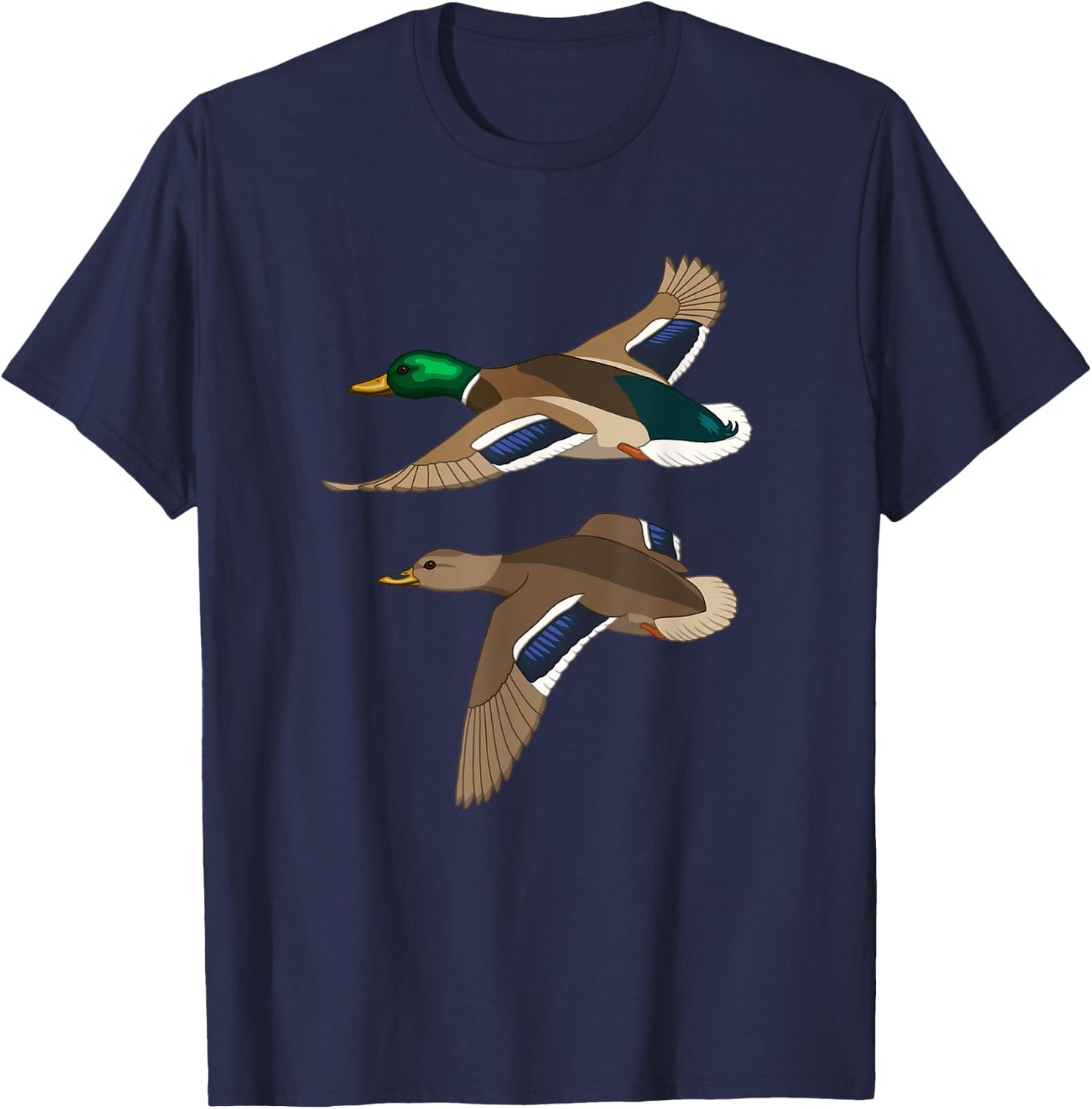 Flying Mallards Duck Hunting Bird Lover T Shirt T-Shirt - T-Shirt | Navy