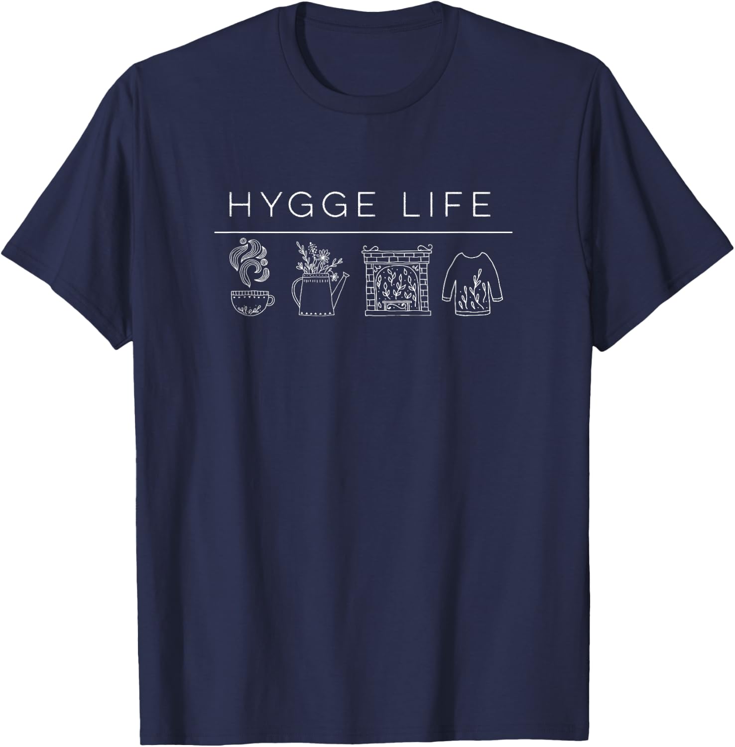 Hygge Life T-Shirt - T-Shirt | Navy