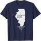 Illinois Roots State Map Gift T-Shirt - T-Shirt | Navy