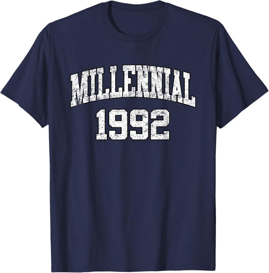 Millennial Generation - 1992 Birthday T-Shirt - T-Shirt | Navy