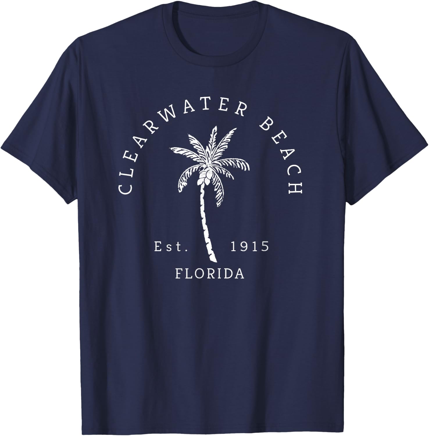 Retro Cool Clearwater Beach Florida Shirt T-Shirt - T-Shirt | Navy
