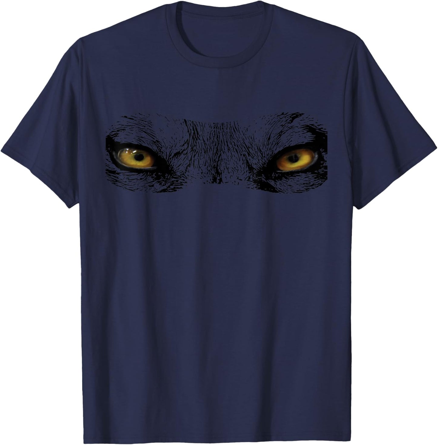 Wolf Eyes Costume Shirt - Scary Animal Halloween Shirts T-Shirt - T-Shirt | Navy