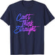 Can't Think Straight Funny Bisexual Bi Pride Flag T-Shirt - T-Shirt | Navy