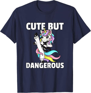 Unicorn Karate Gift Girl Taekwondo Jiu Jitsu MMA BJJ T-Shirt - T-Shirt | Navy