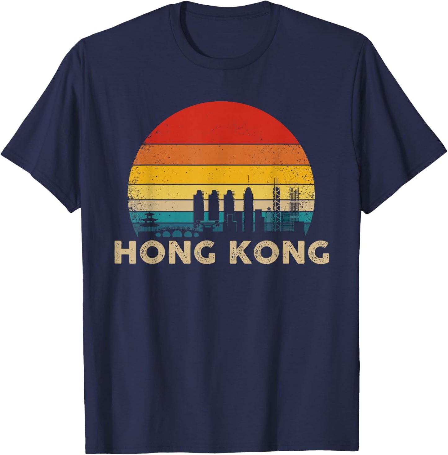 Vintage Hong Kong - Hong Kong Souvenir T Shirt T-Shirt - T-Shirt | Navy