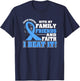 Family Faith I Beat It Prostate Cancer Awareness Ribbon T-Shirt - T-Shirt | Navy