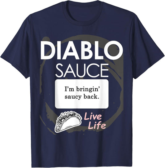 Taco Sauce Shirt Diablo Halloween Costume T-Shirt - T-Shirt | Navy