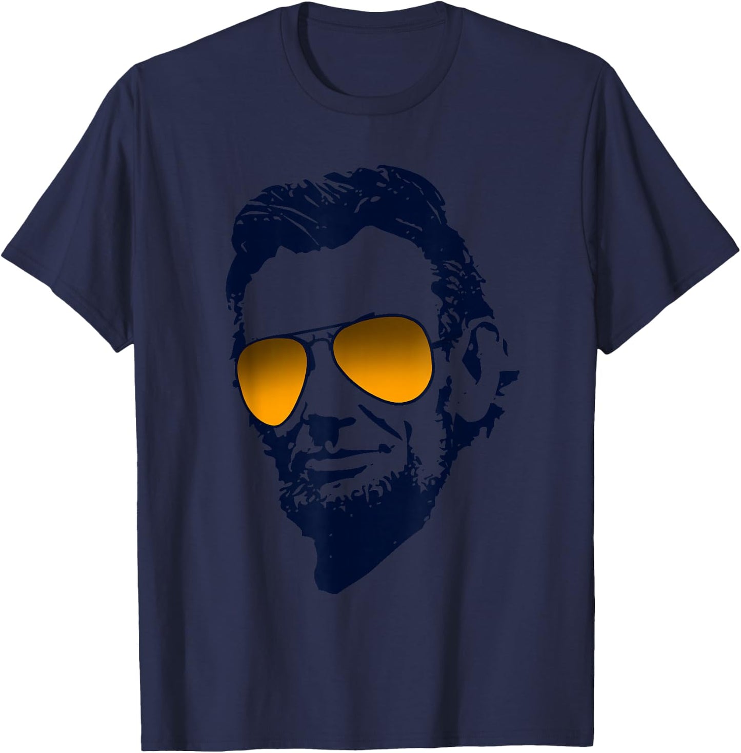 Cool Abraham Lincoln Honest Abe In Sunglasses Graphic T-Shirt - T-Shirt | Navy