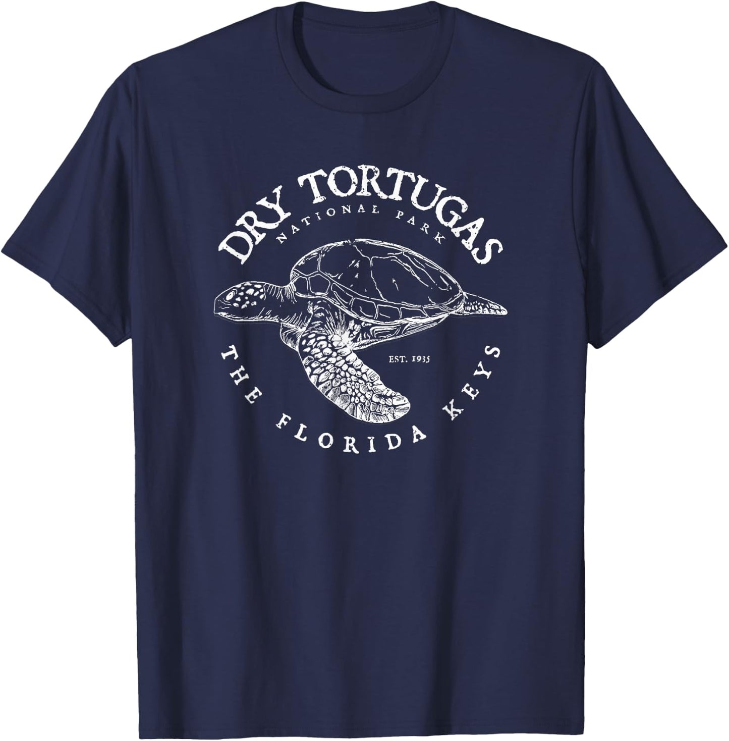 Dry Tortugas National Park Florida Keys Scuba Diving Turtle T-Shirt - T-Shirt | Navy