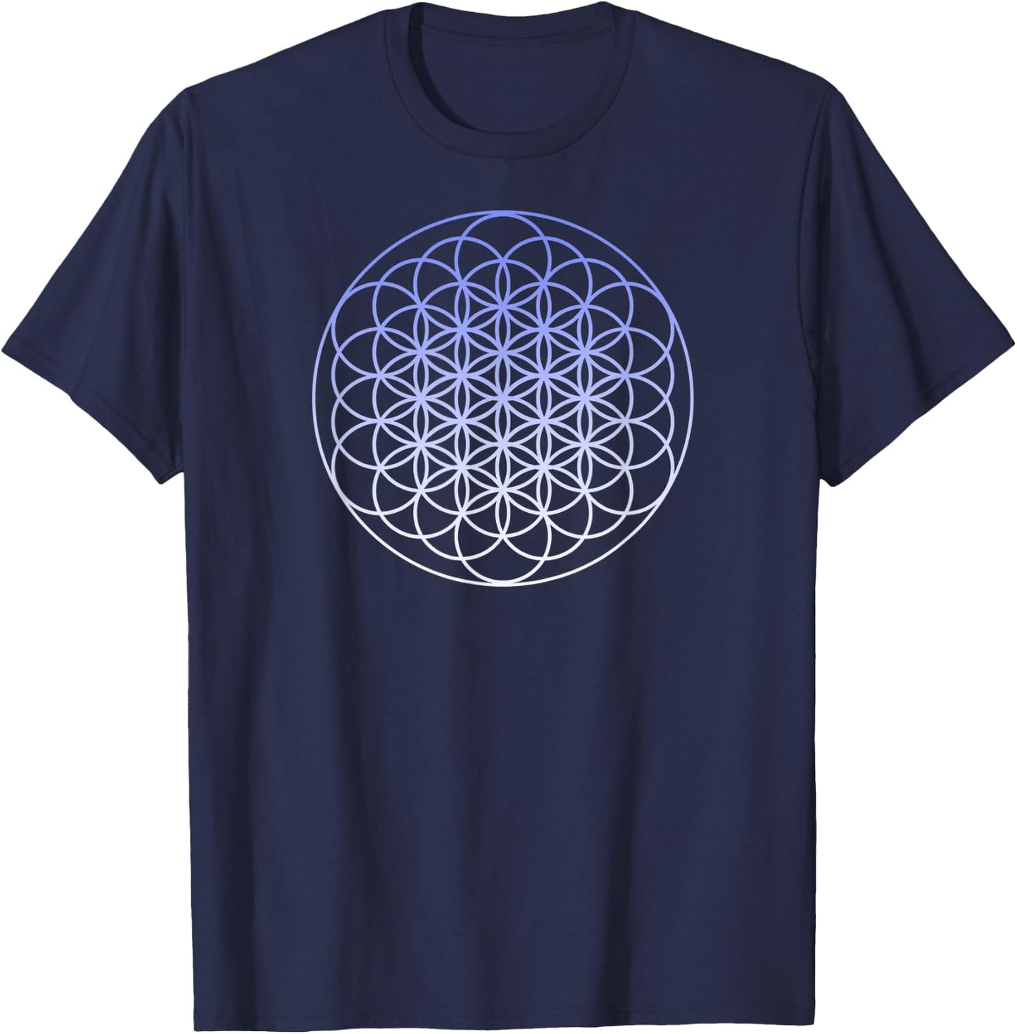 Sacred Geometry Shirt - Flower of Life Shirt - Tapestry T-Shirt - T-Shirt | Navy