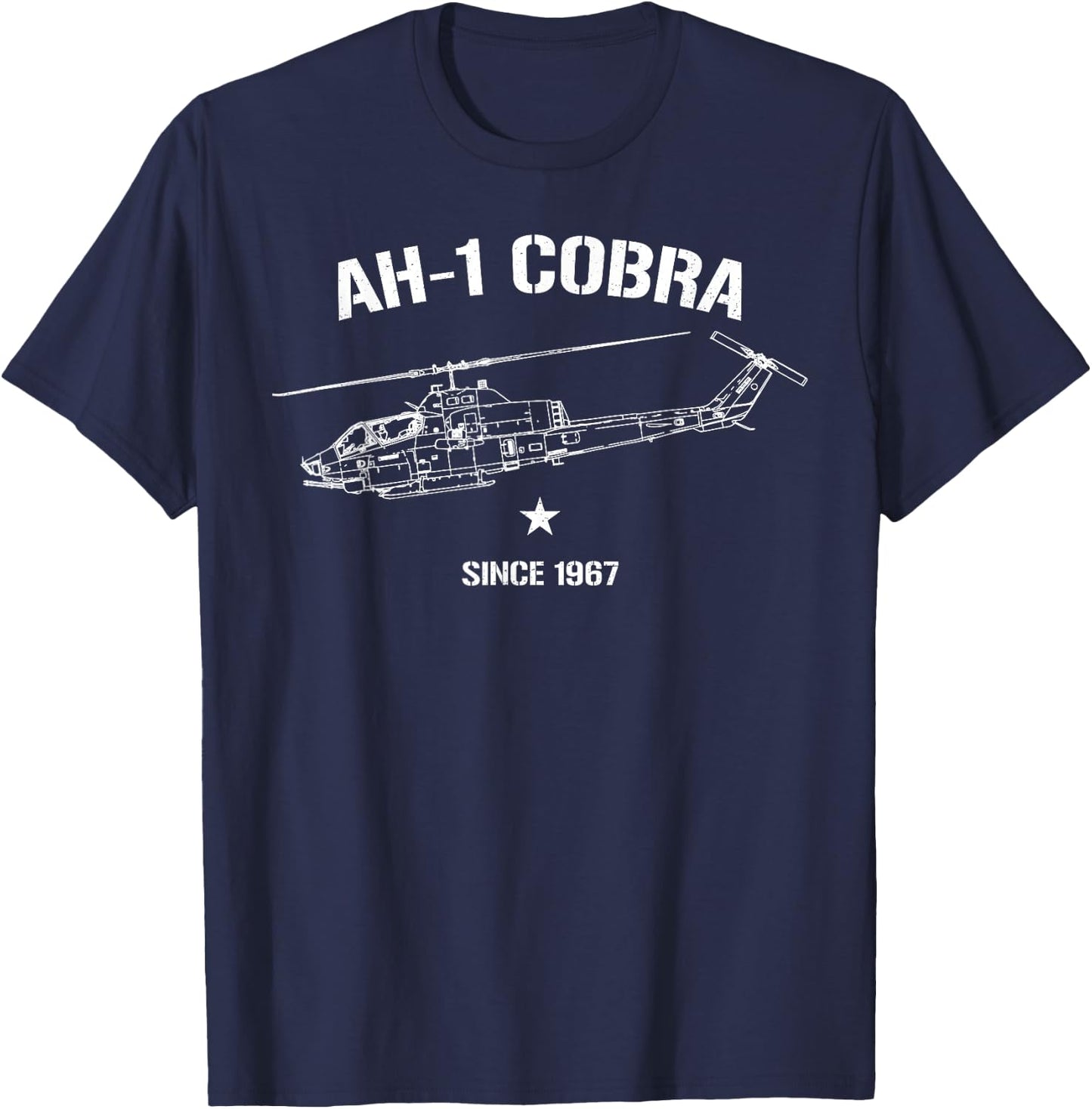 Super Cobra AH-1 Shirt Vintage Huey Military Helicopter T-Shirt - T-Shirt | Navy