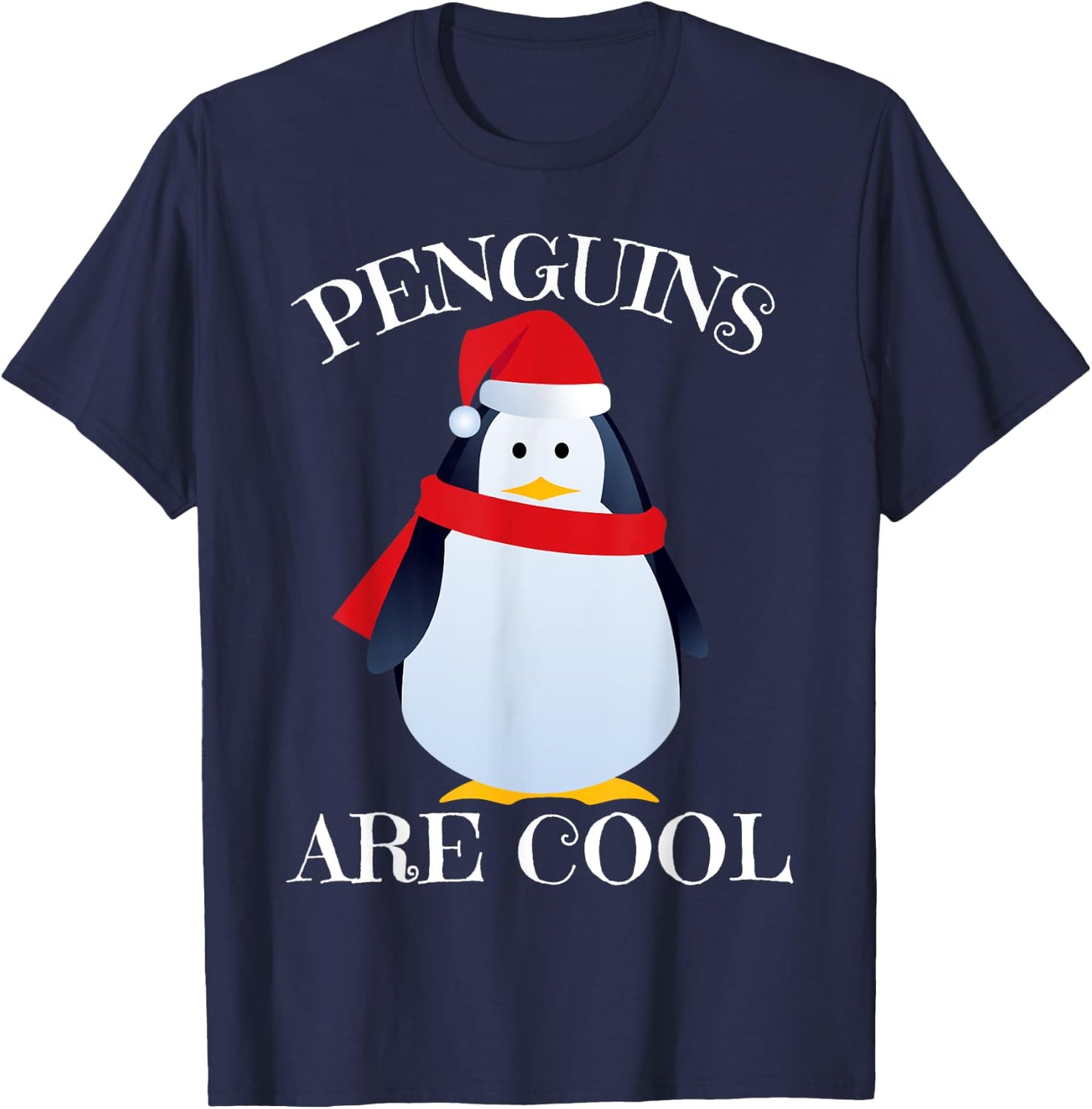 Cute Christmas Penguin Shirt for Kids Boy Girl Men & Women T-Shirt - T-Shirt | Navy