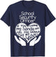 School Security Officer Heart Hands Police Safety Team Gift T-Shirt - T-Shirt | Navy